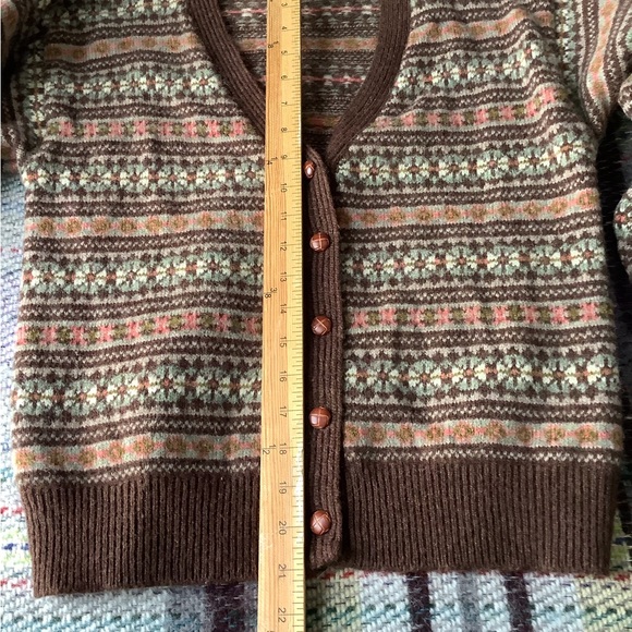 Perfect Vtg Shetland Wool Fair Isle Sweater - Picture 4 of 4